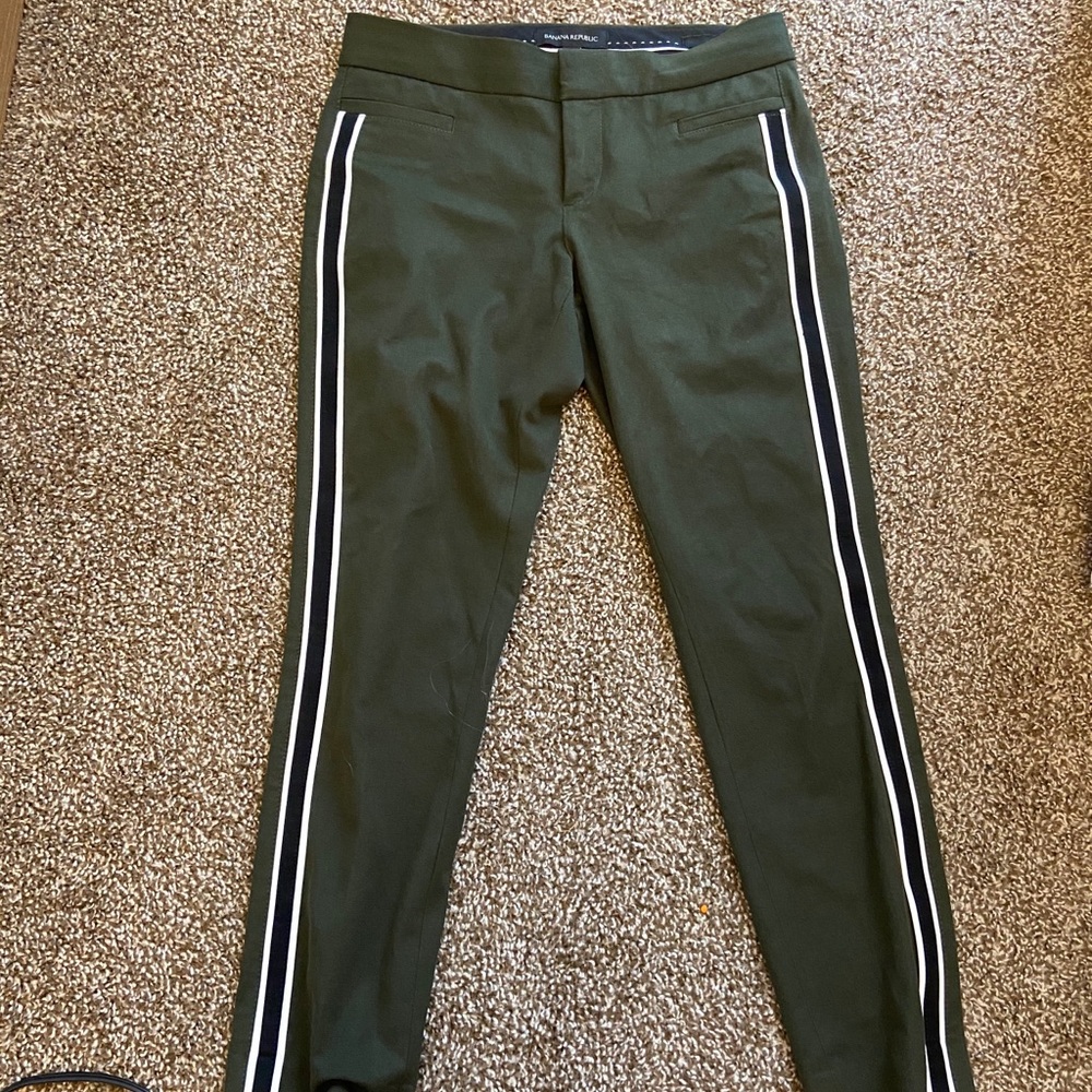 Banana republic sloan skinny pant tuxedo stripe
